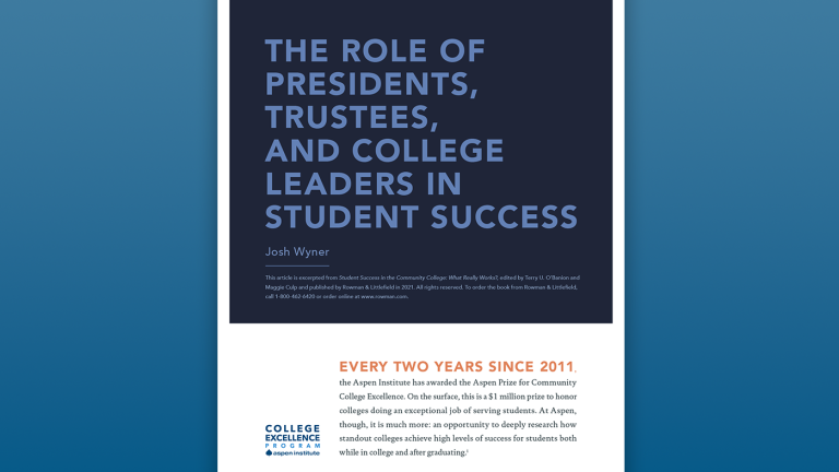 The Role of Senior Leaders in Student Success