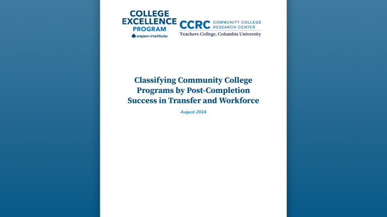 Classifying Community College Programs