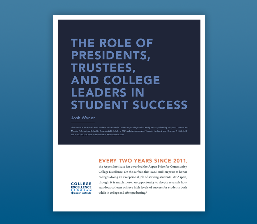The Role of Senior Leaders in Student Success