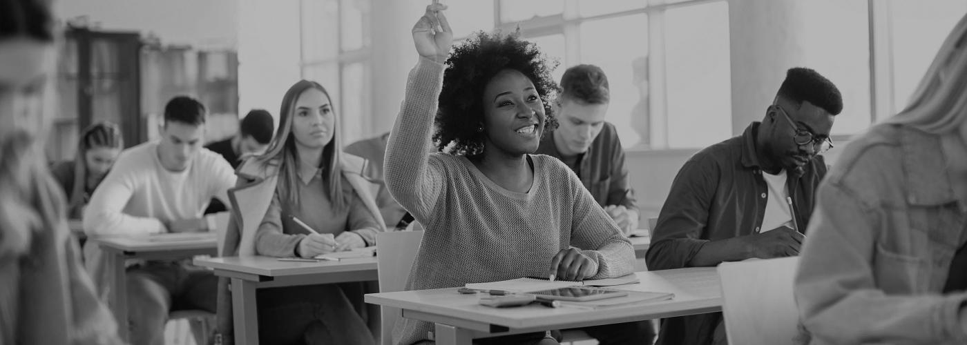 Smiling Student in Classroom